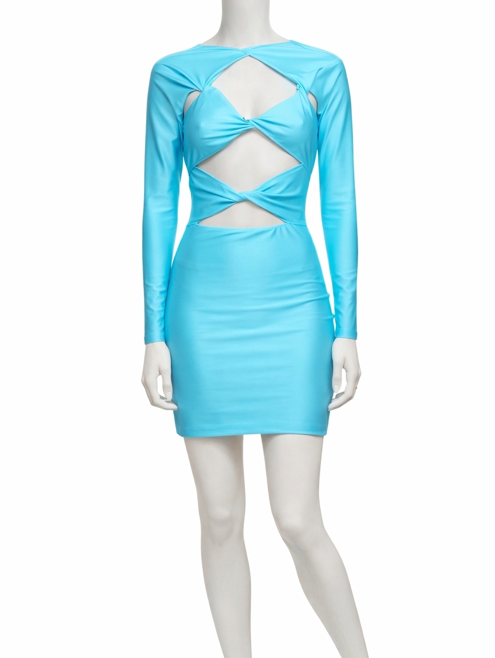 COPERNI | Aqua Cutout Bodycon Mini Dress Stretch Jersey M